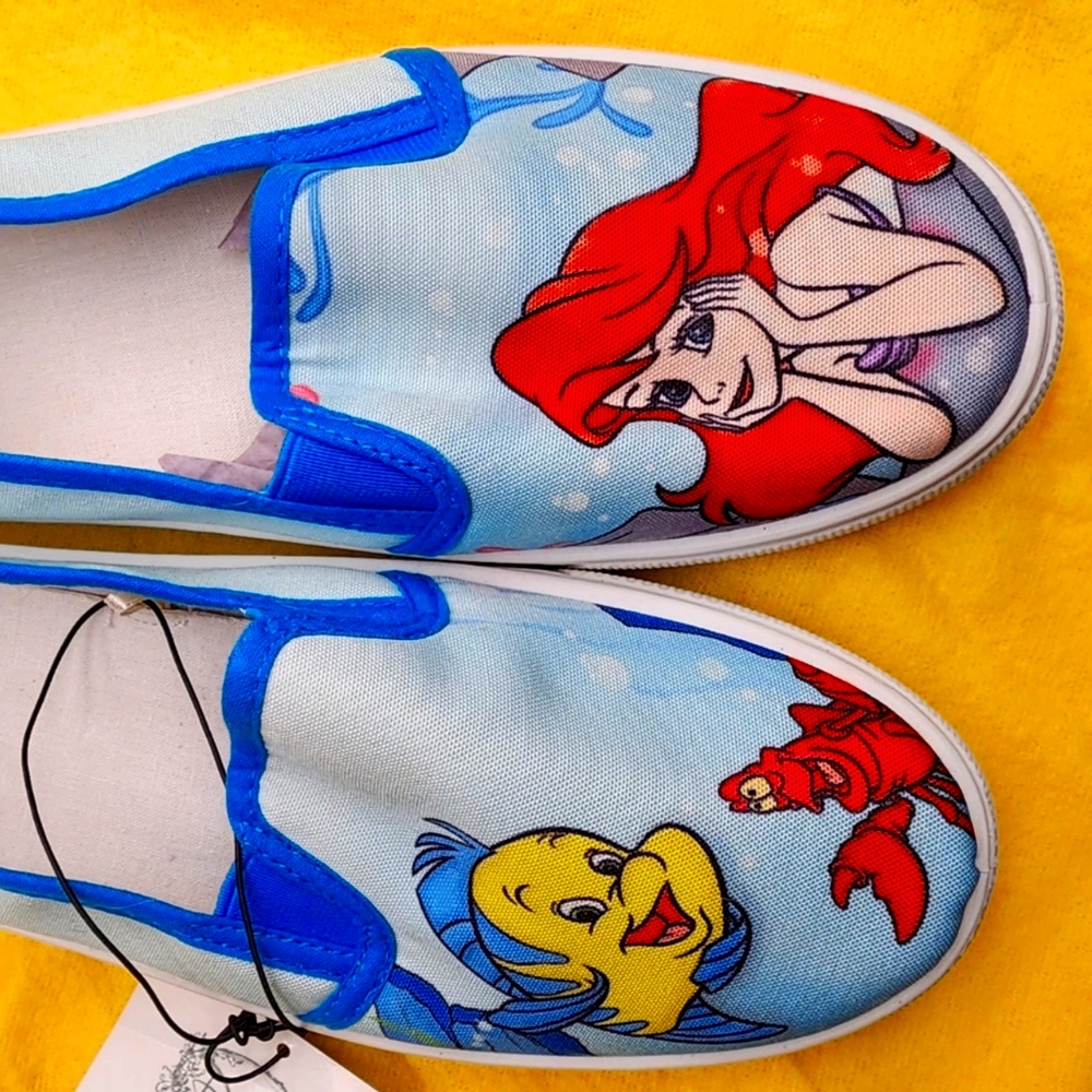 Little mermaid canvas shoes size 6